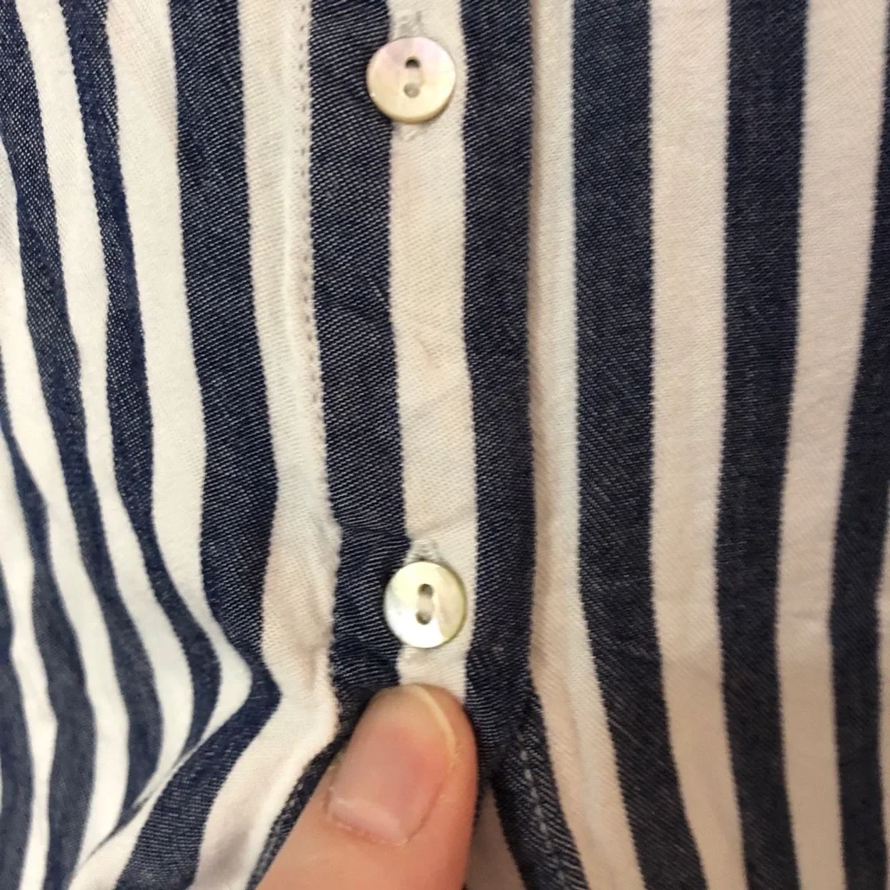 Alexander Jordan Blue Striped Button Down Shirt_6